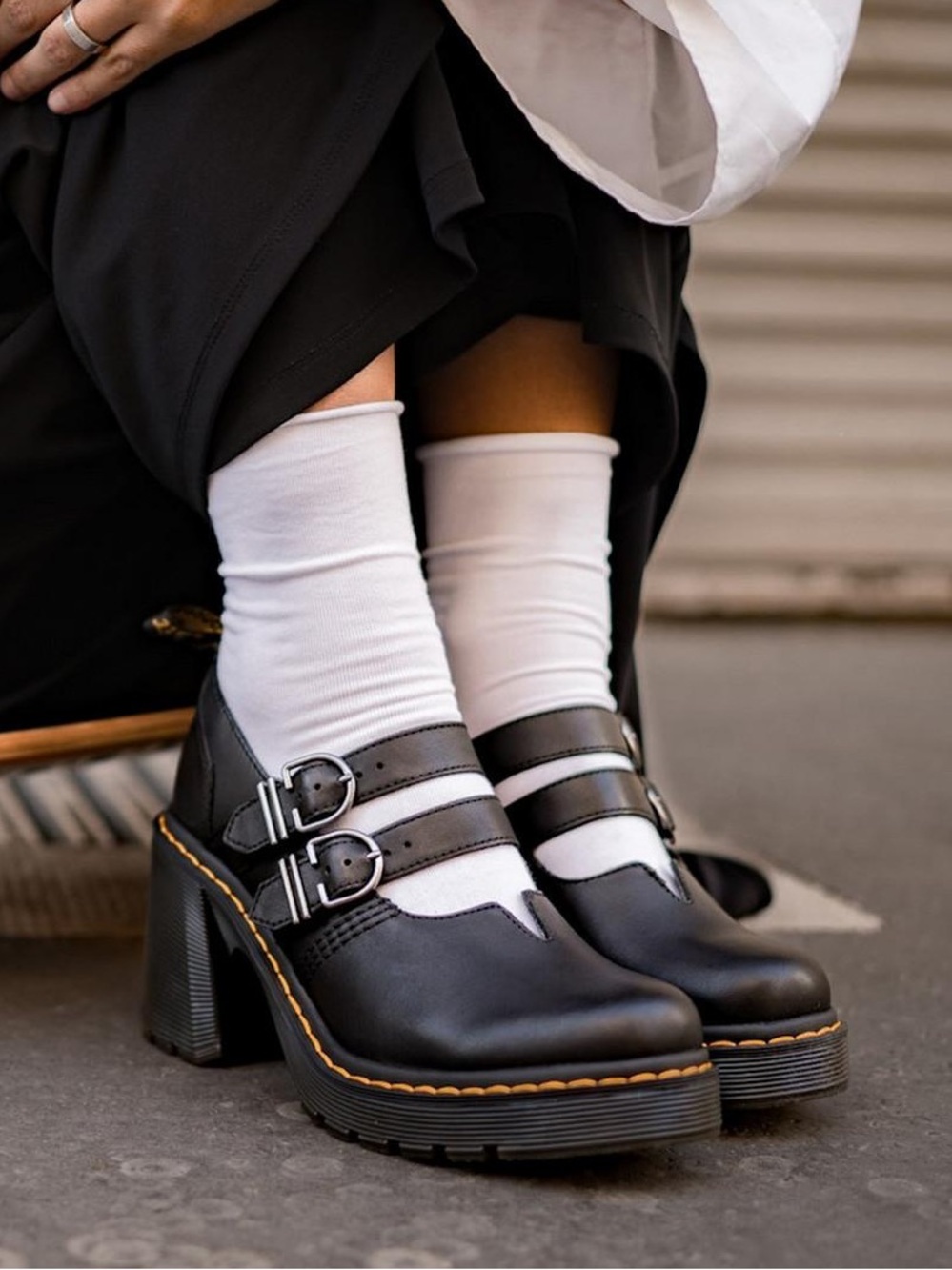 Dr. Martens Eviee Leather Heeled Shoes